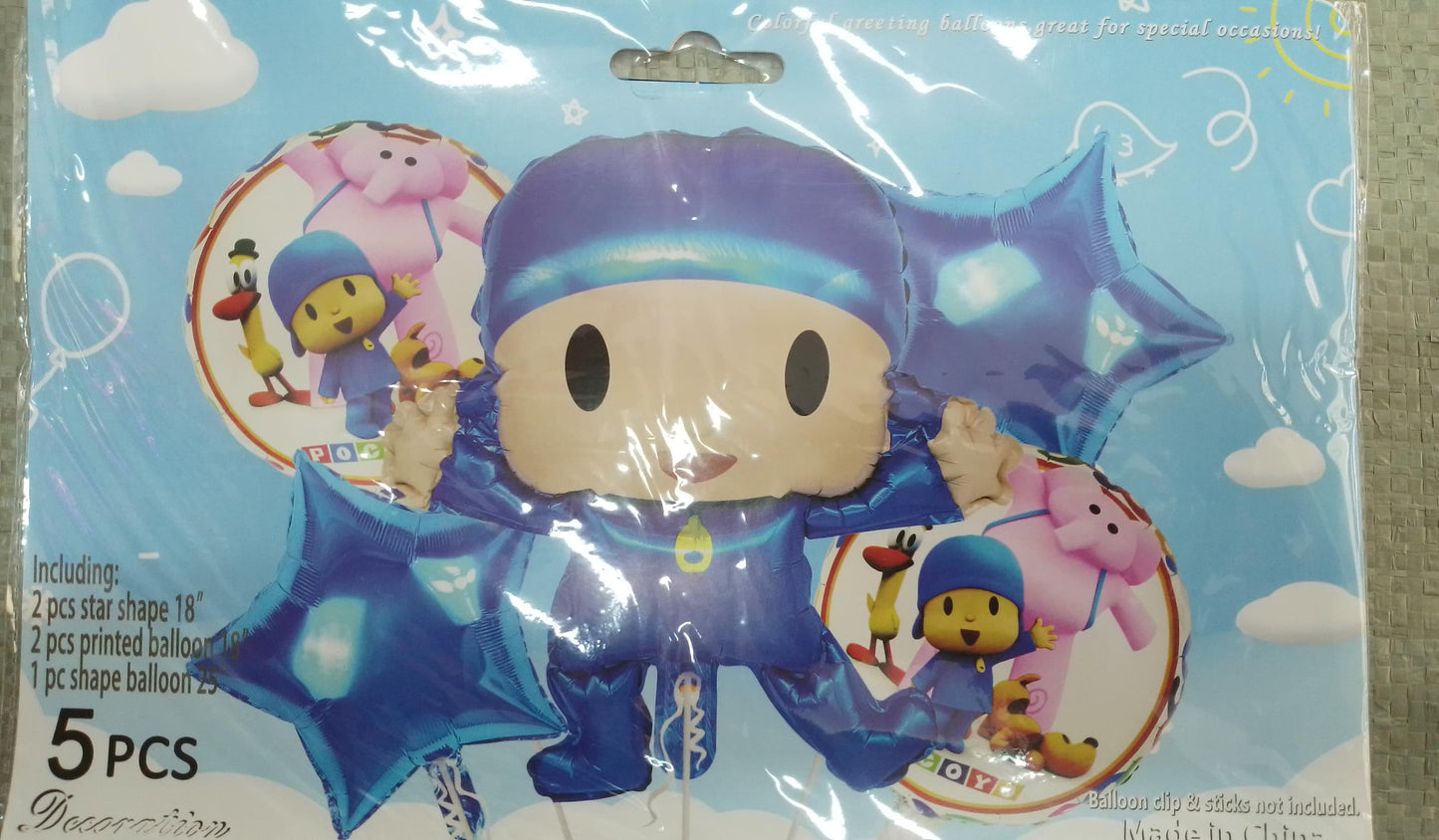 KIT 5 PZS PERSONAJE POCOYO