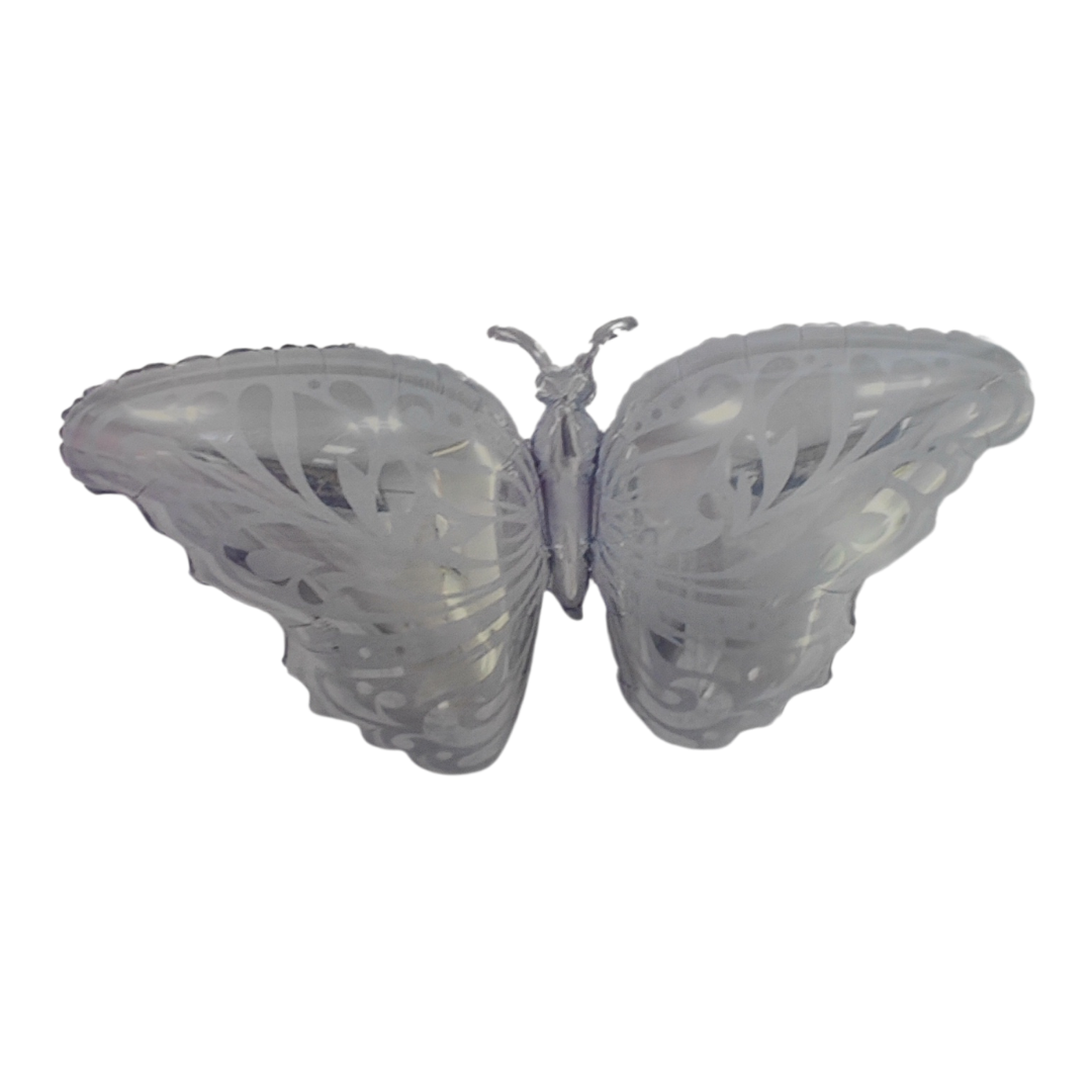 GLOBO MARIPOSA PLATA