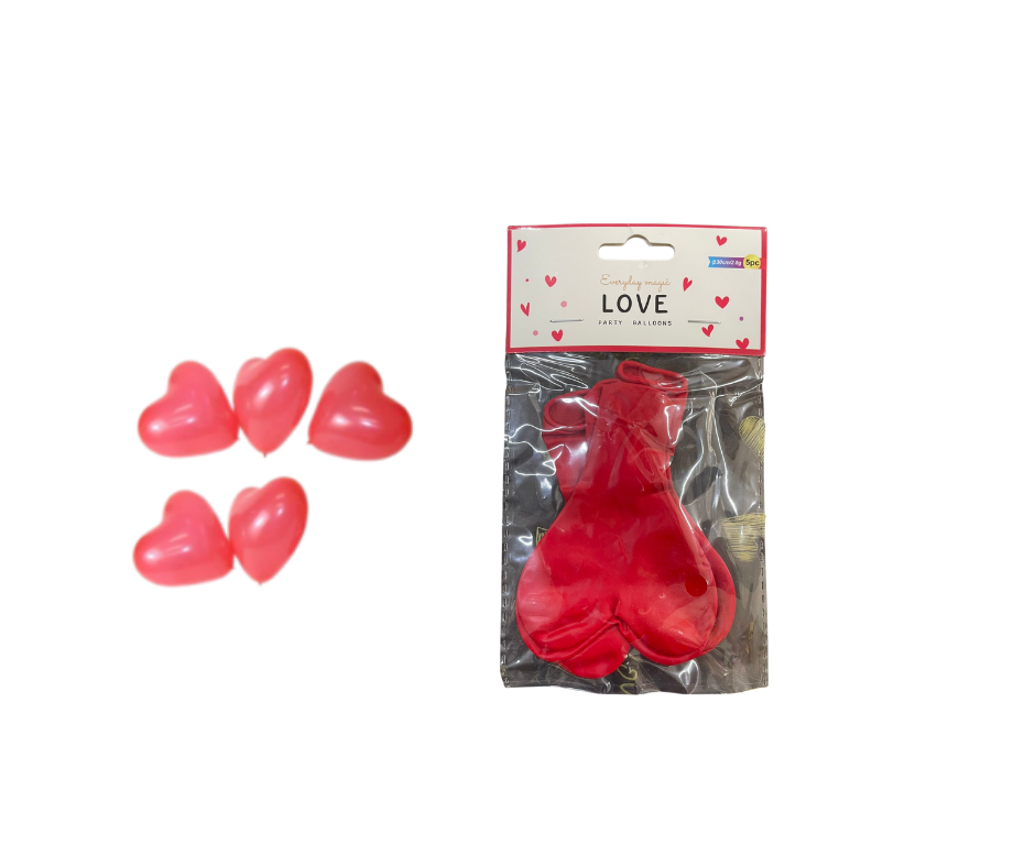 KIT LATEX FORMA CORAZON 5 PZS