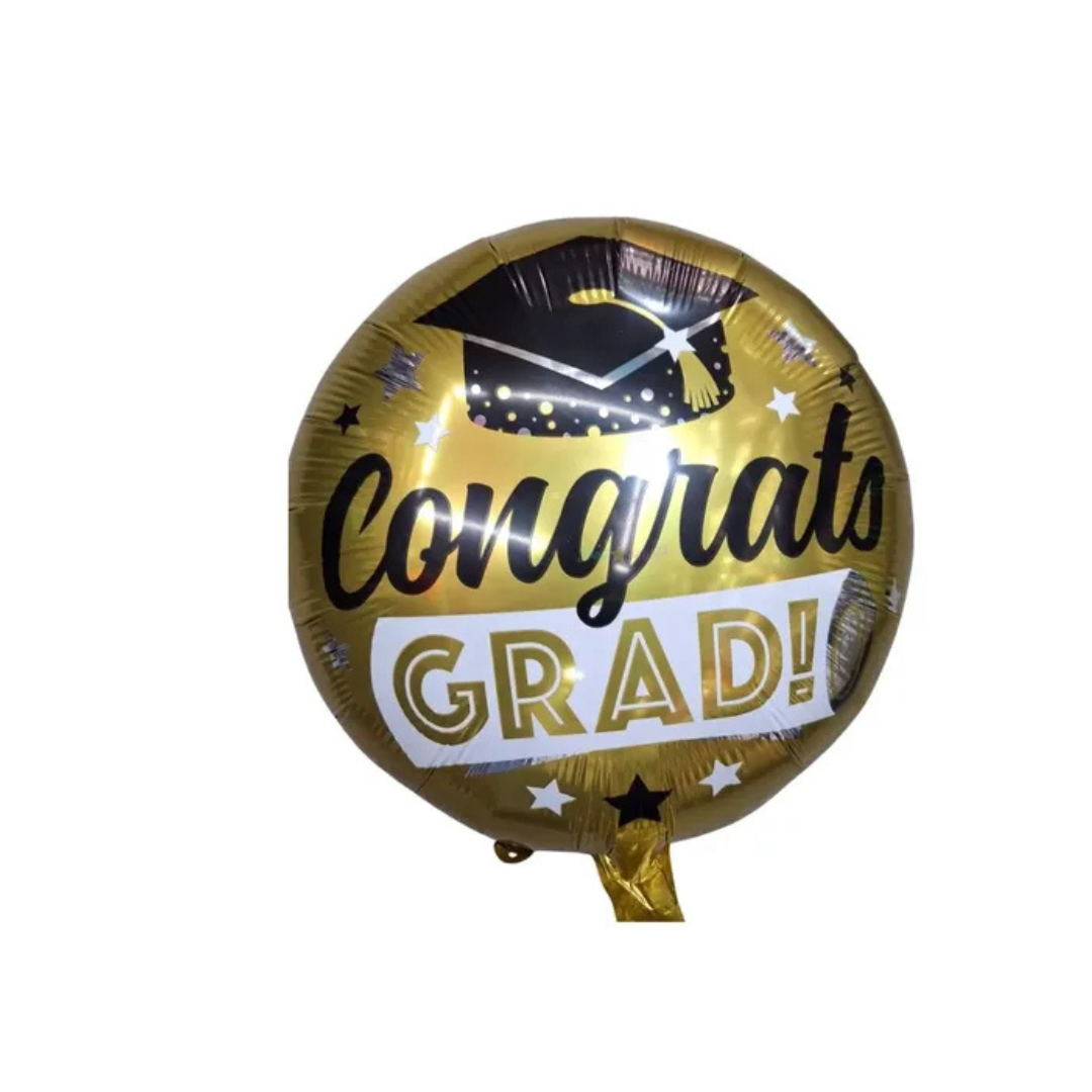 GLOBO GRADUACIÓN 18" CONGRATS BIRRETE