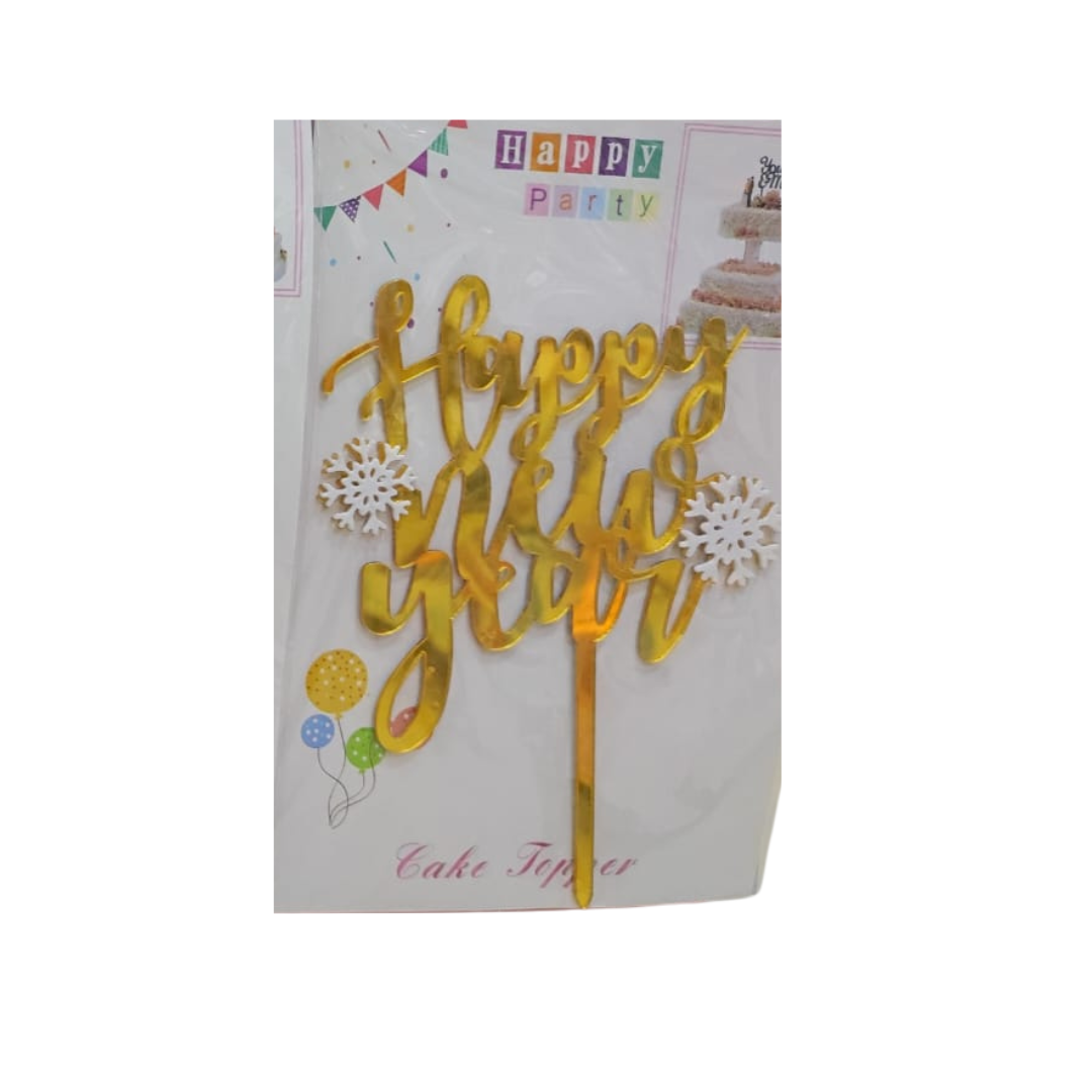 TOPPER CAKE AÑO NUEVO ORO
