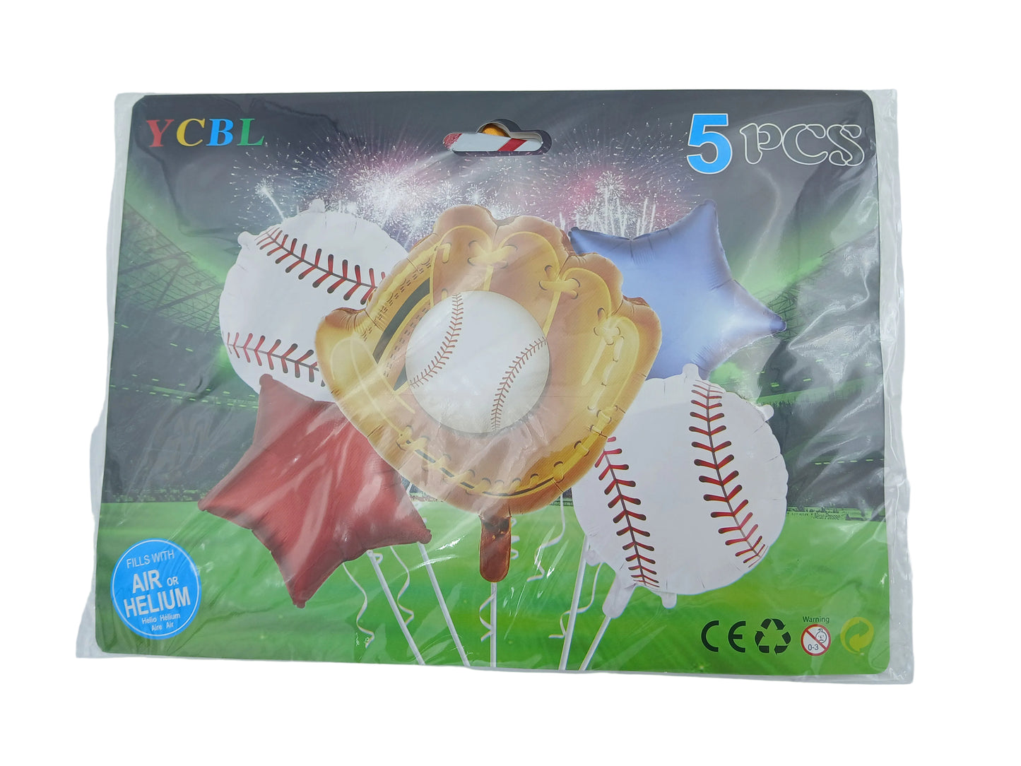 KIT 5 PIEZAS PERSONAJE GUANTE BAISBOL