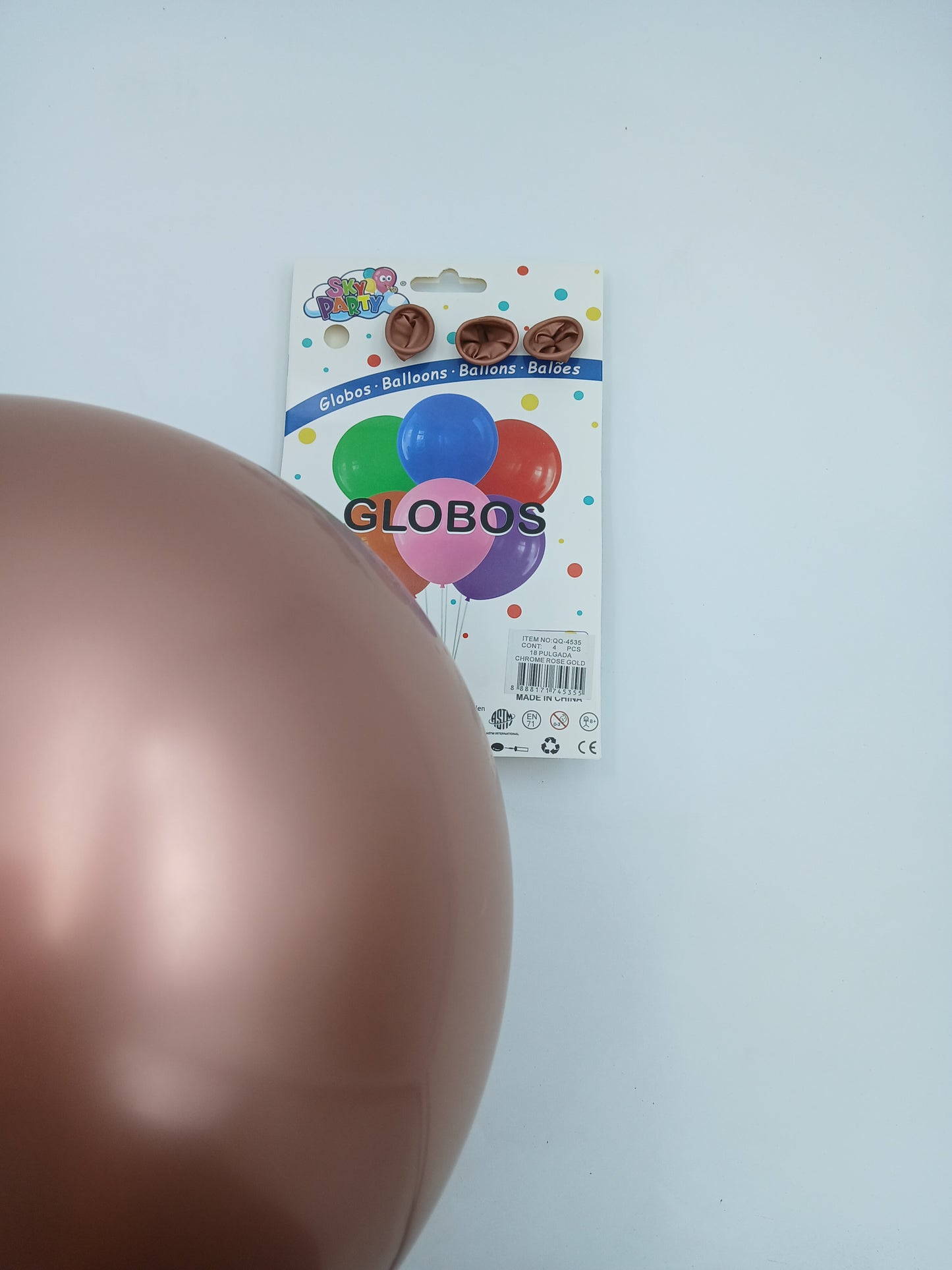 PROMOCIÓN GLOBO LATEX 18" CHROMADO SKYPARTY ROSA GOLD