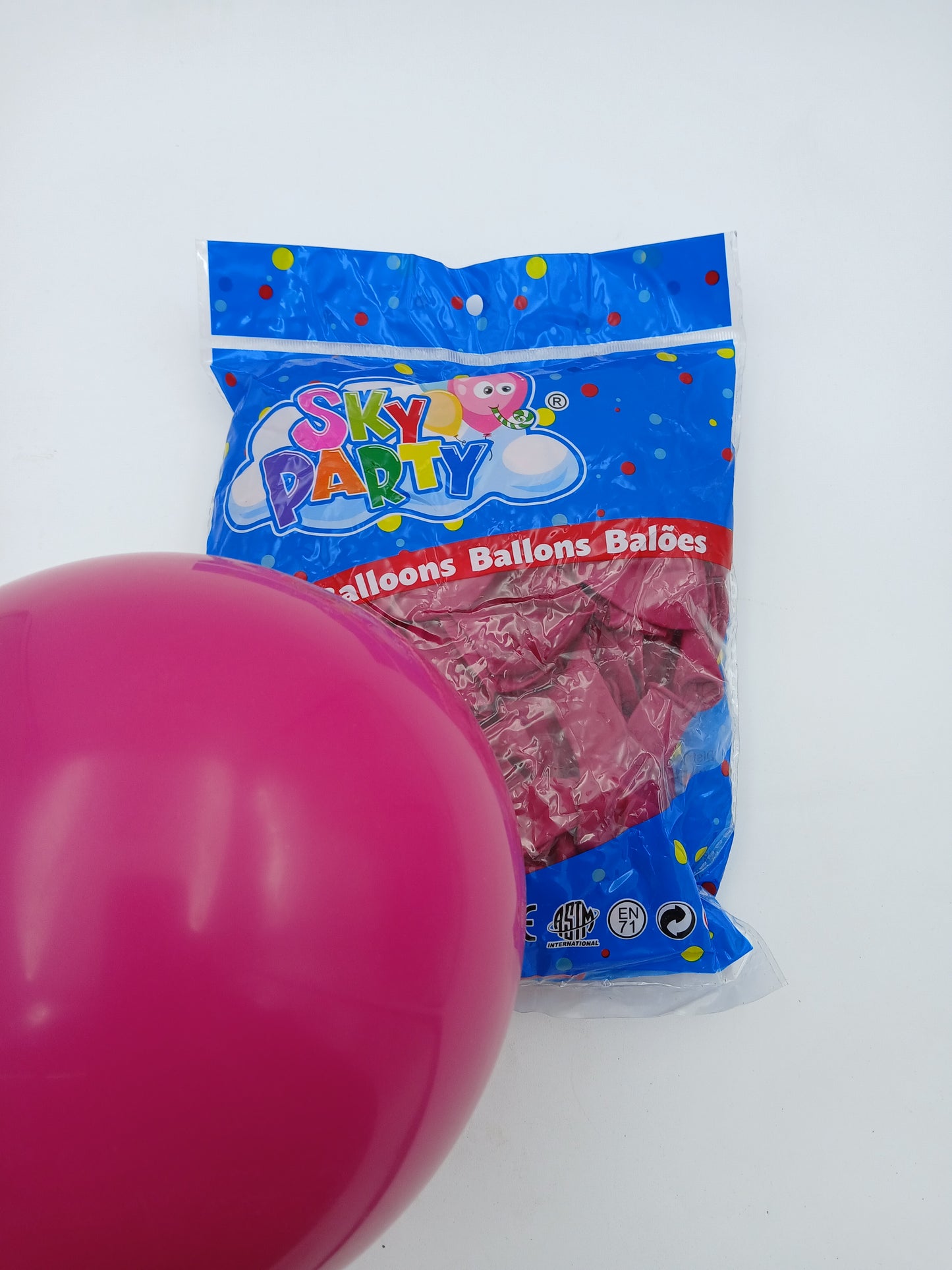 GLOBO LATEX SKYPARTY 10" FIUSHA