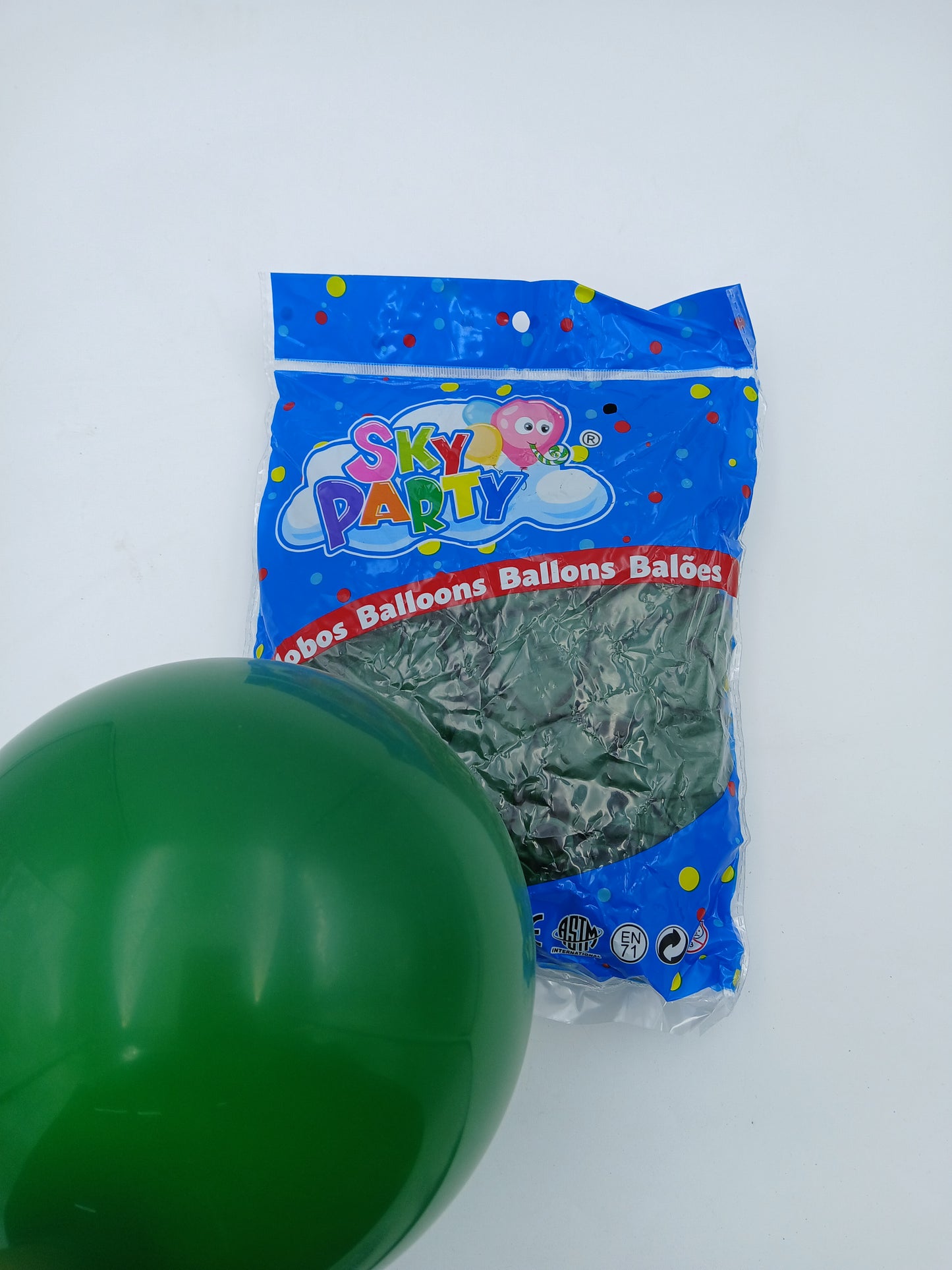 GLOBO LATEX SKYPARTY 10" VERDE MILITAR