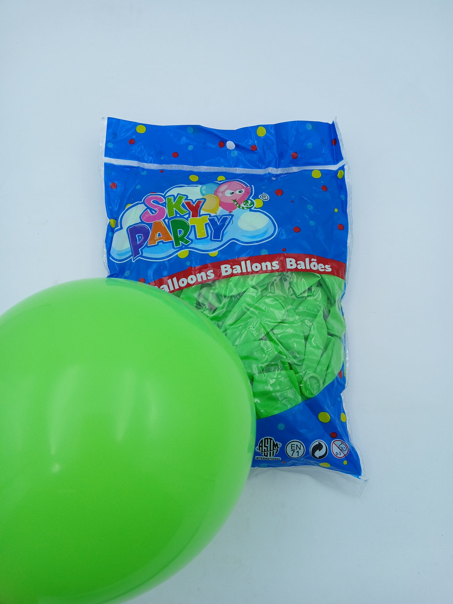 GLOBO LATEX SKYPARTY 10" VERDE LIMON
