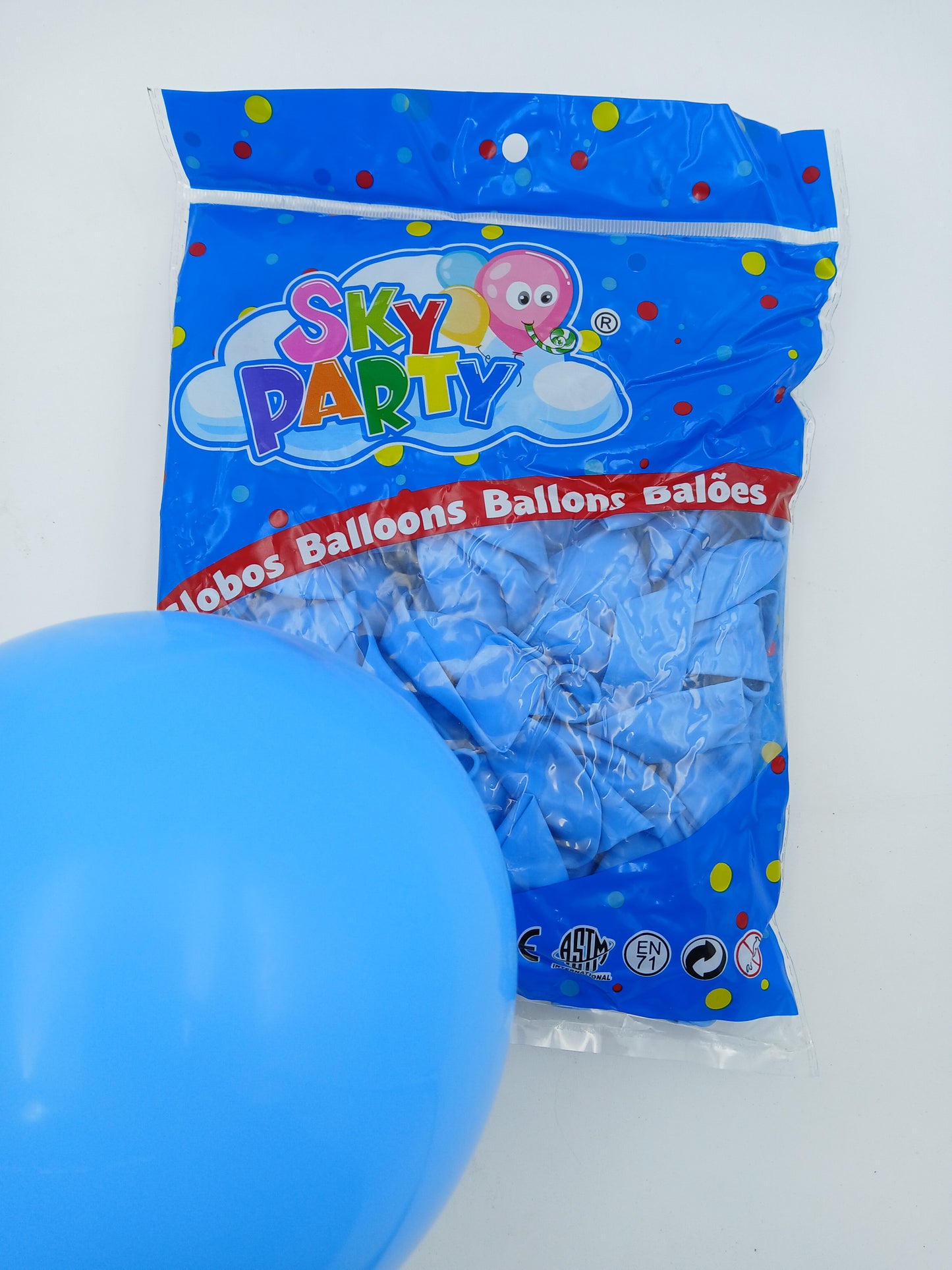 GLOBO LATEX SKYPARTY 10" AZUL BB