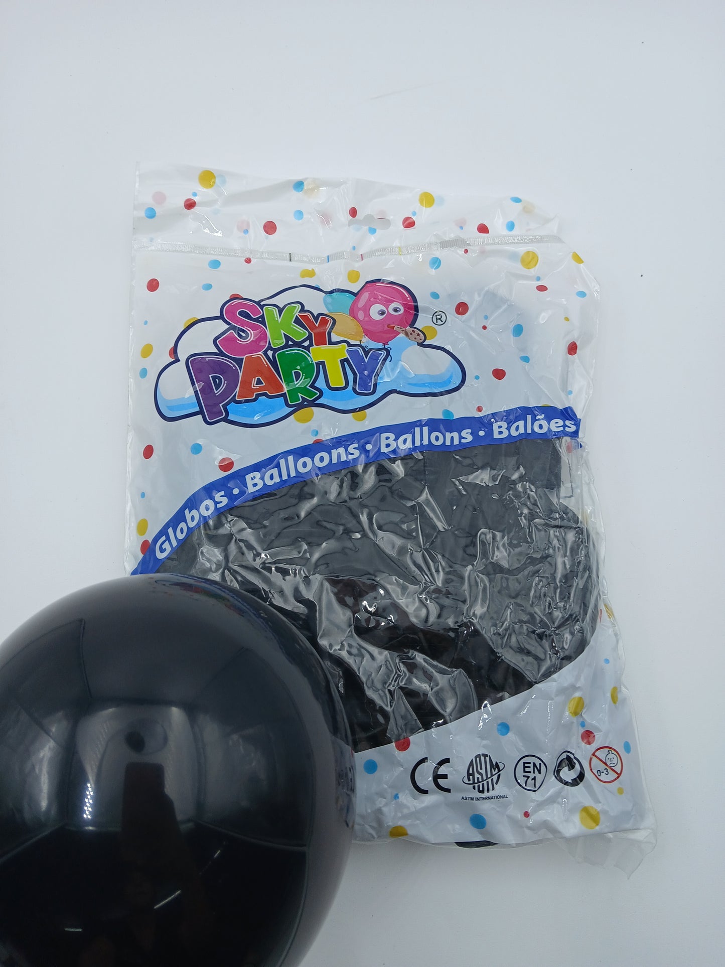 GLOBO LATEX SKYPARTY 5" NEGRO