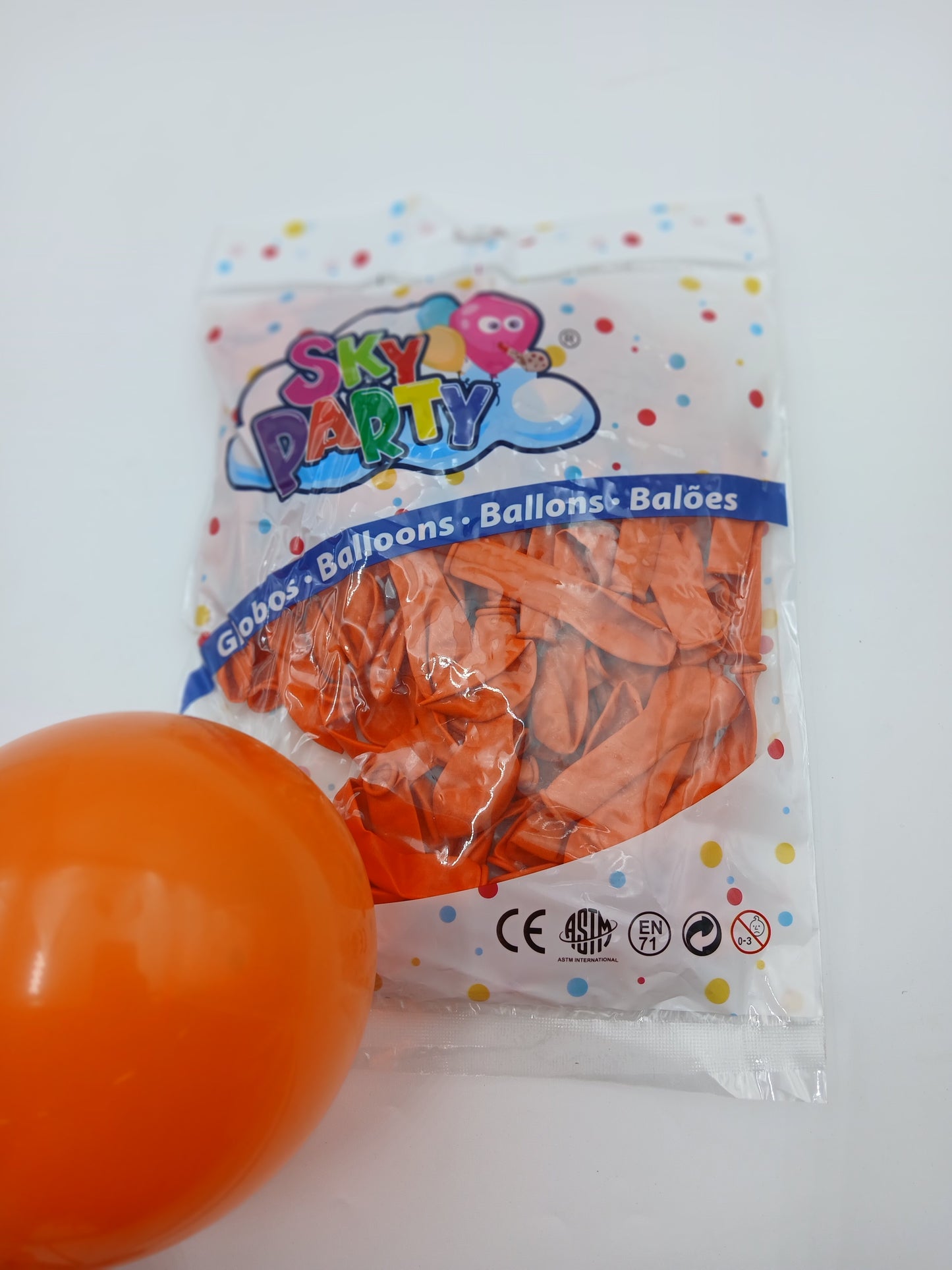 GLOBO LATEX SKYPARTY 5" NARANJA