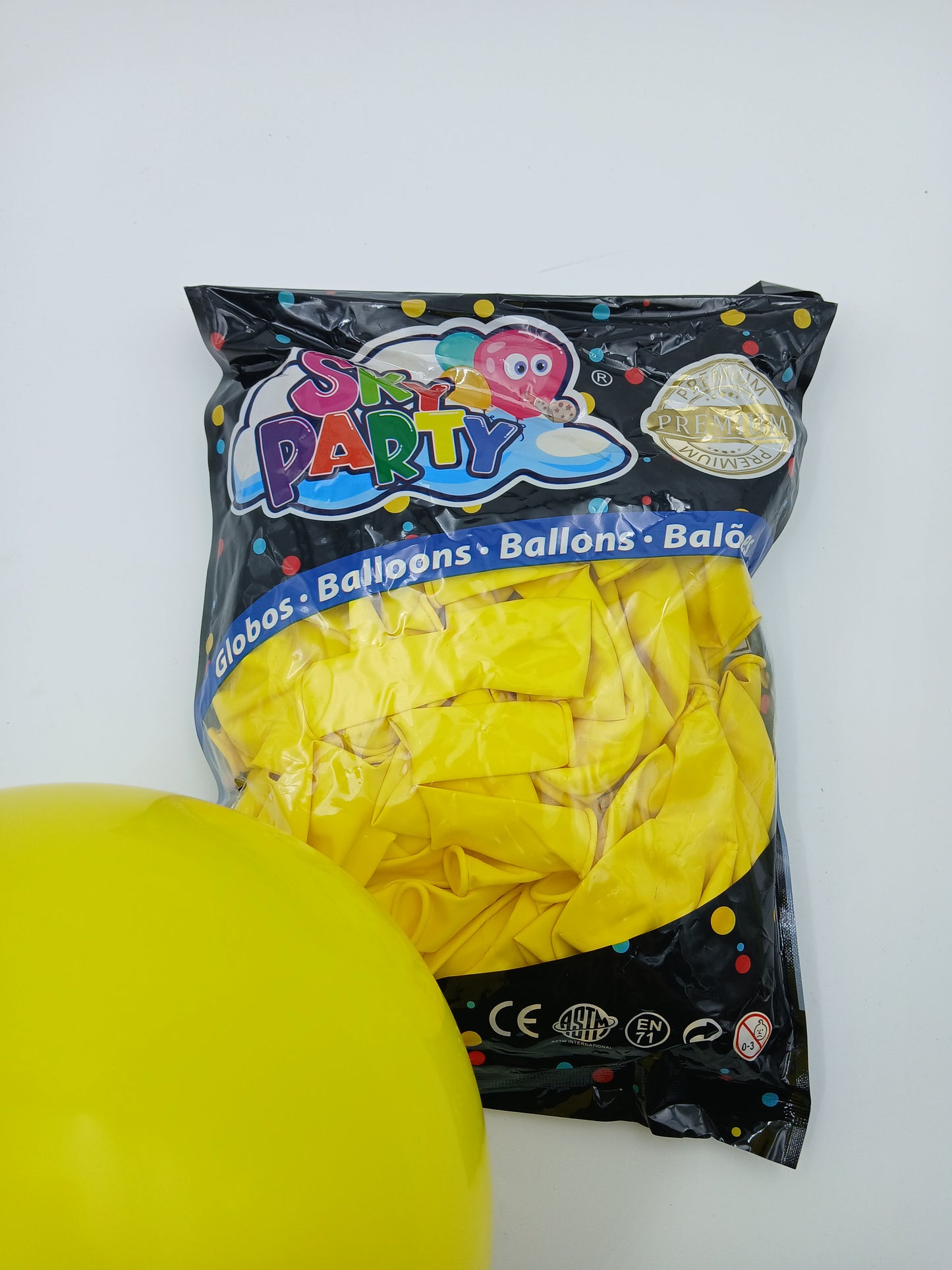 GLOBO LATEX SKYPARTY PREMIUN 12" AMARILLO