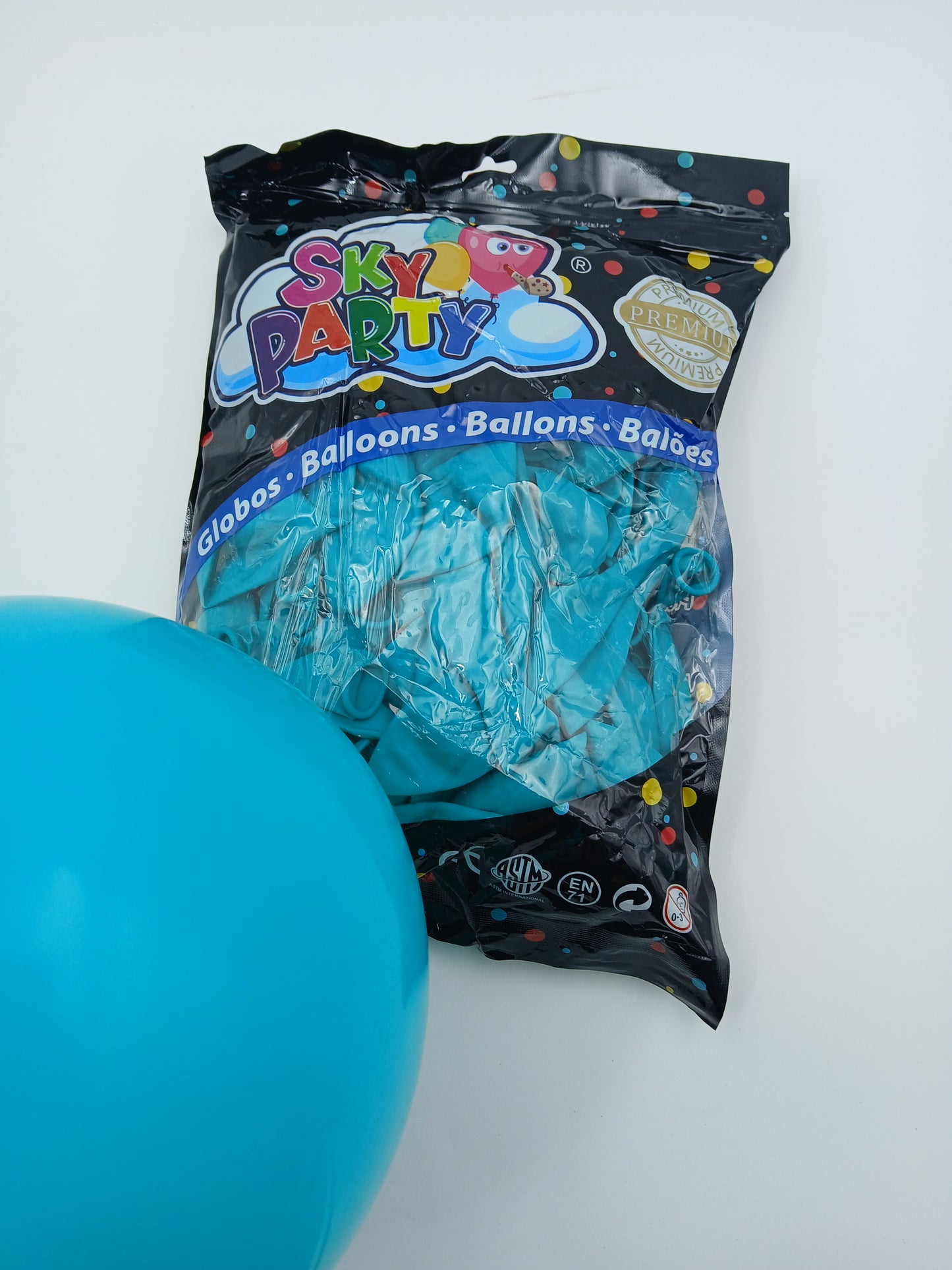 GLOBO LATEX SKYPARTY PREMIUN 12" TURQUEZA