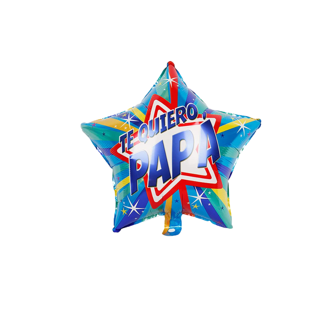 GLOBO DIA DEL PADRE 18"ESTRELLA COLORES
