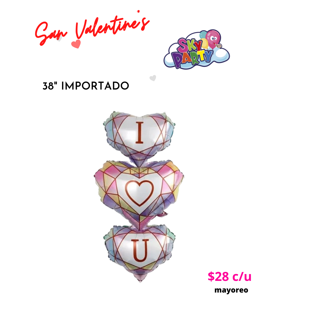 GLOBO AMOR 3 CORAZONES