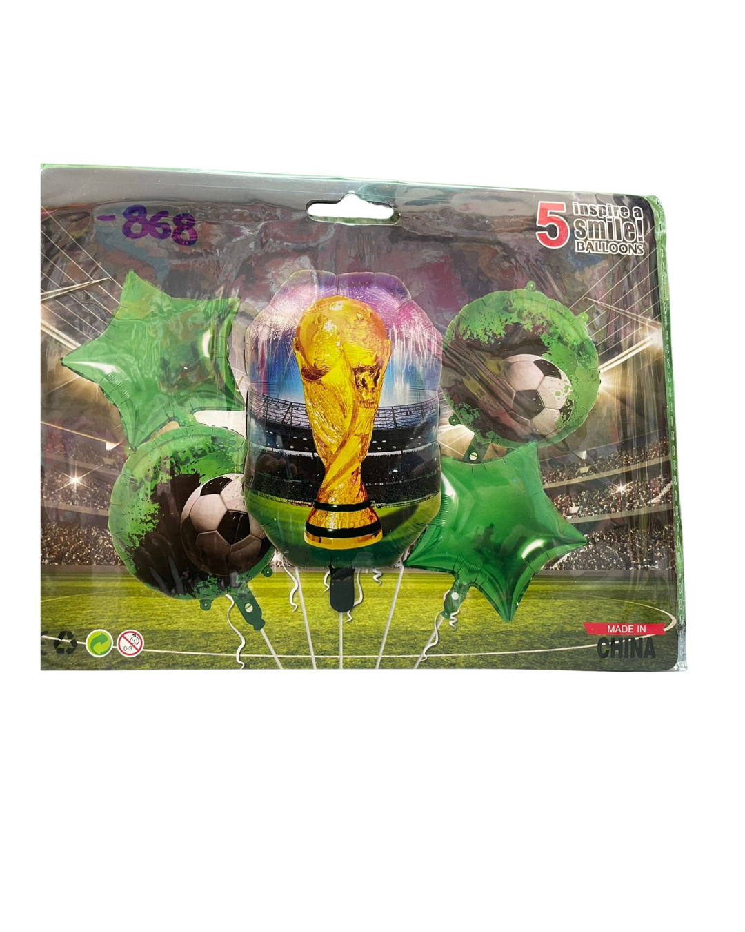 KIT 5 PIEZAS FUTBOL TROFEO