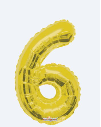 GLOBOS DE NUMERO 34" ORO