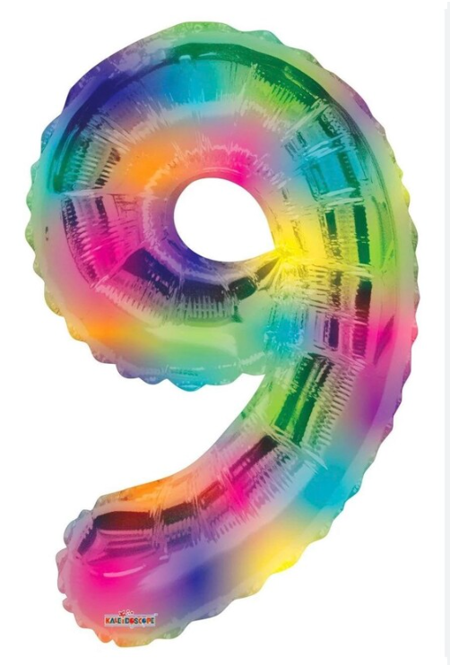 GLOBOS DE NUMERO 34" MULTICOLOR