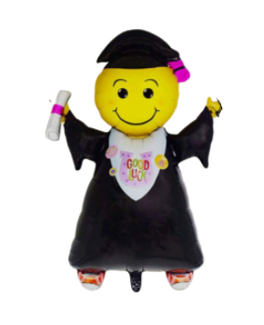 GLOBO GRADUACION EMOJI ROSA
