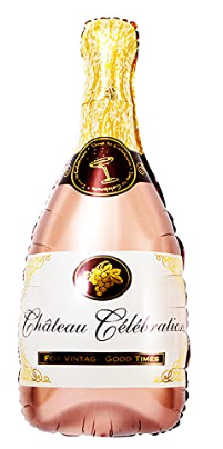 GLOBO FIGURA BOTELLA 9¨ ROSE GOLD