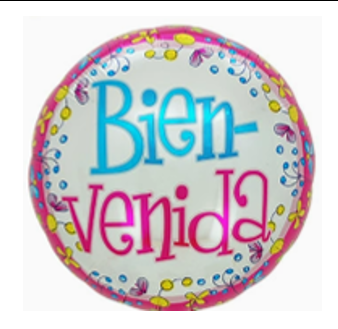 GLOBO FRASE 18¨BIENVENIDA
