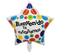 GLOBO FRASE 18¨BIENVENIDO