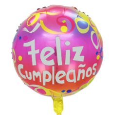GLOBO 18¨ FRASE FELIZ CUMPLEAÑOS
