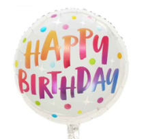 GLOBO 18¨ FRASE HAPPY BIRTHDAY