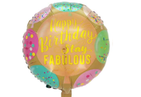 GLOBO 18¨ FRASE HAPPY BIRTHDAY