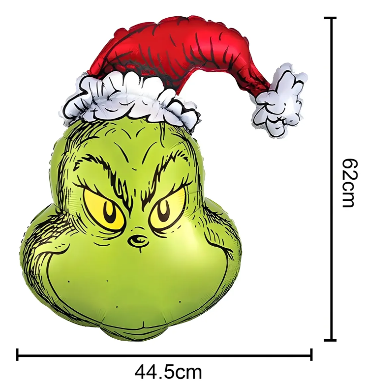 GLOBO CABEZA GRINCH NAVIDAD