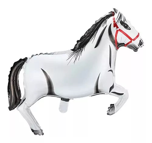 GLOBO FIGURA CABALLOS 32 " BLANCO