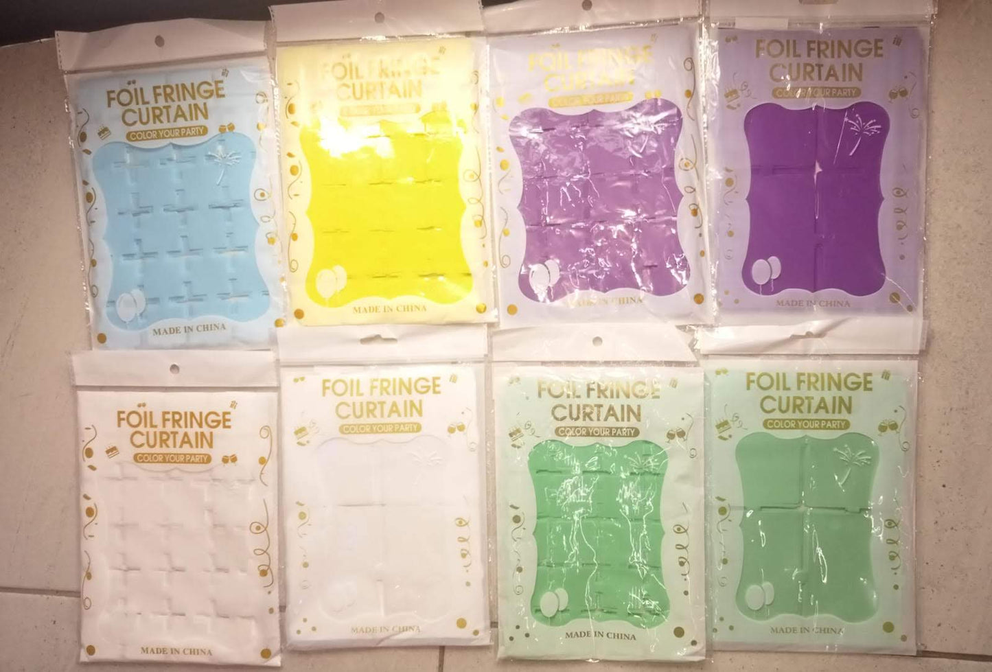 CORTINA DE CUADROS PASTEL