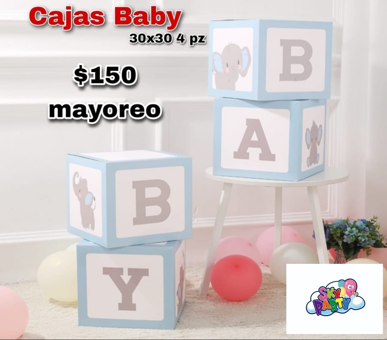 CAJA BABY SHOWER 4PZ