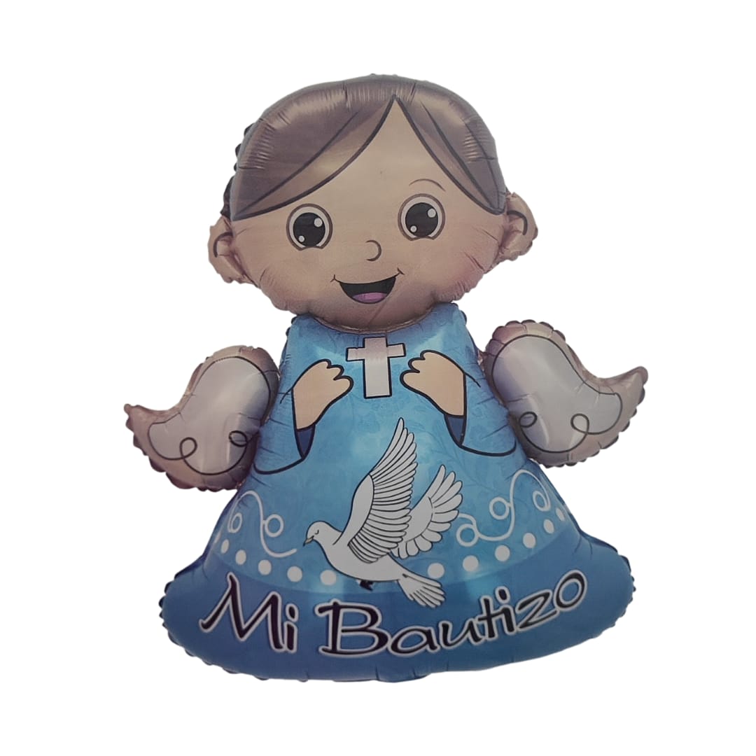 GLOBO FOIL ANGEL MI BAUTIZO FIGURA