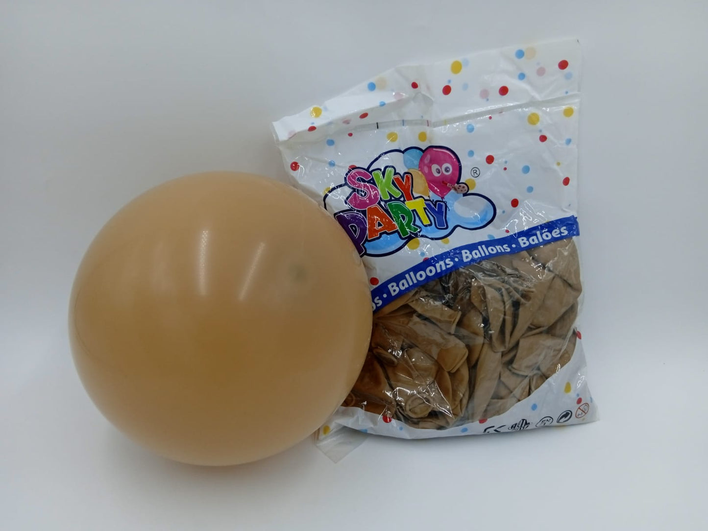 GLOBO LATEX SKY 12"100 pzs MOKA 4389