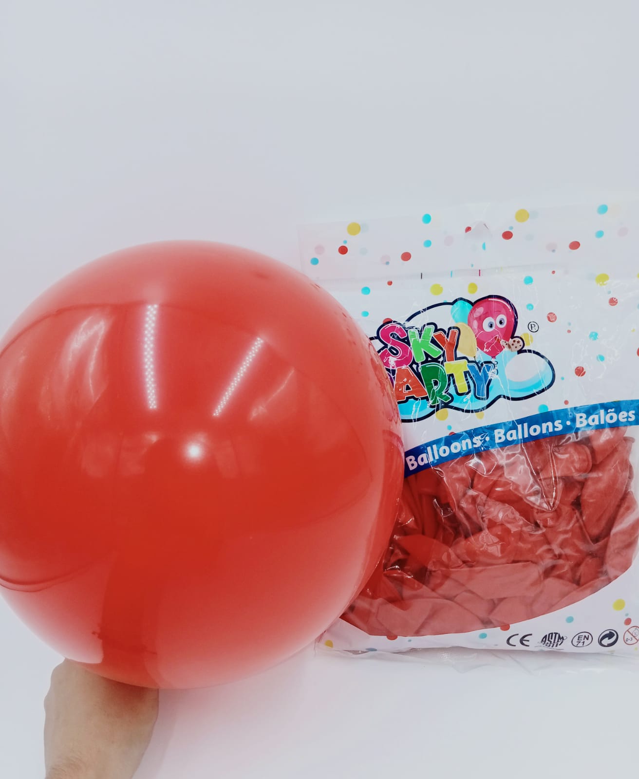 GLOBO LATEX SKY 12"100 pzs ROJO 4150