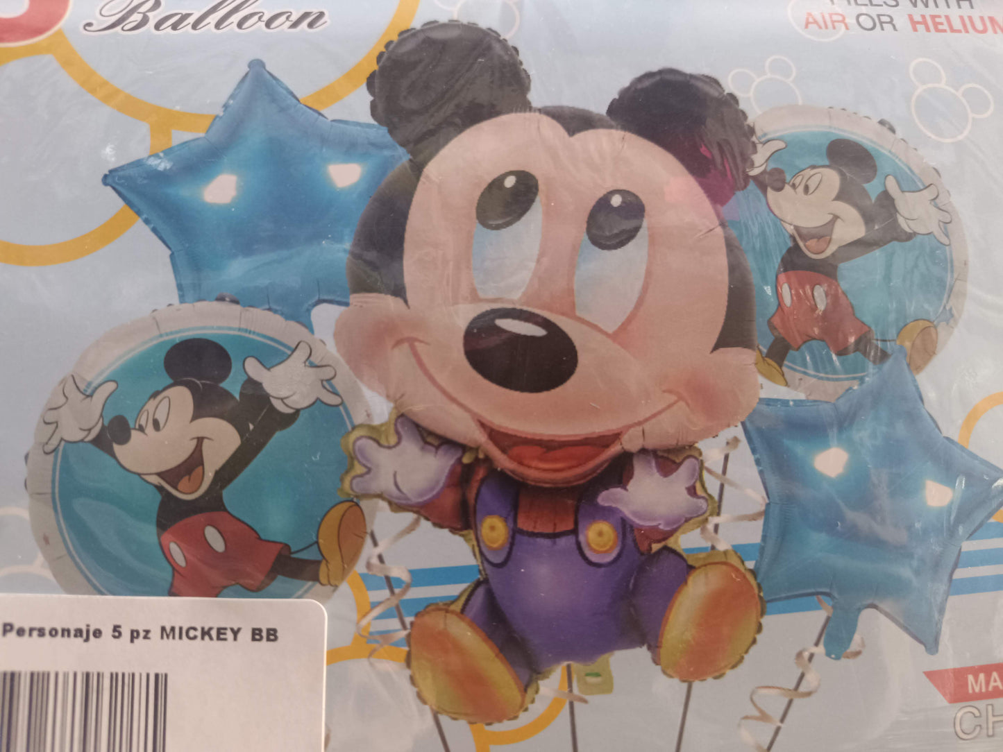 KIT 5 PIEZAS PERSONAJE MICKEY BEBE
