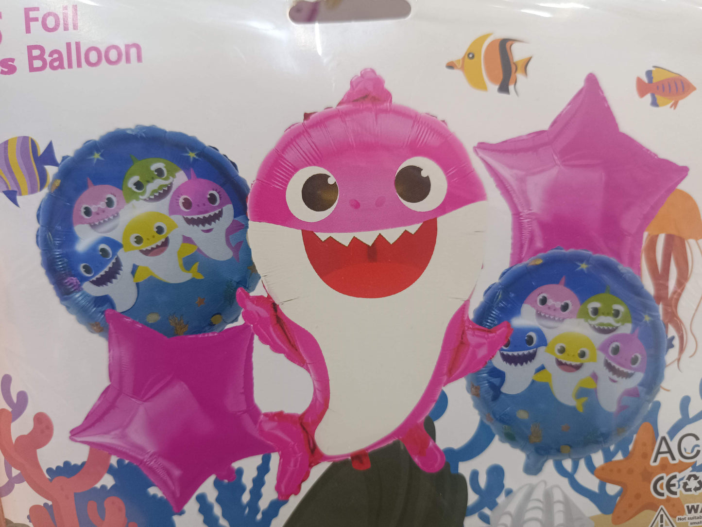 KIT 5 PIEZAS PERSONAJE 2 BABY SHARK