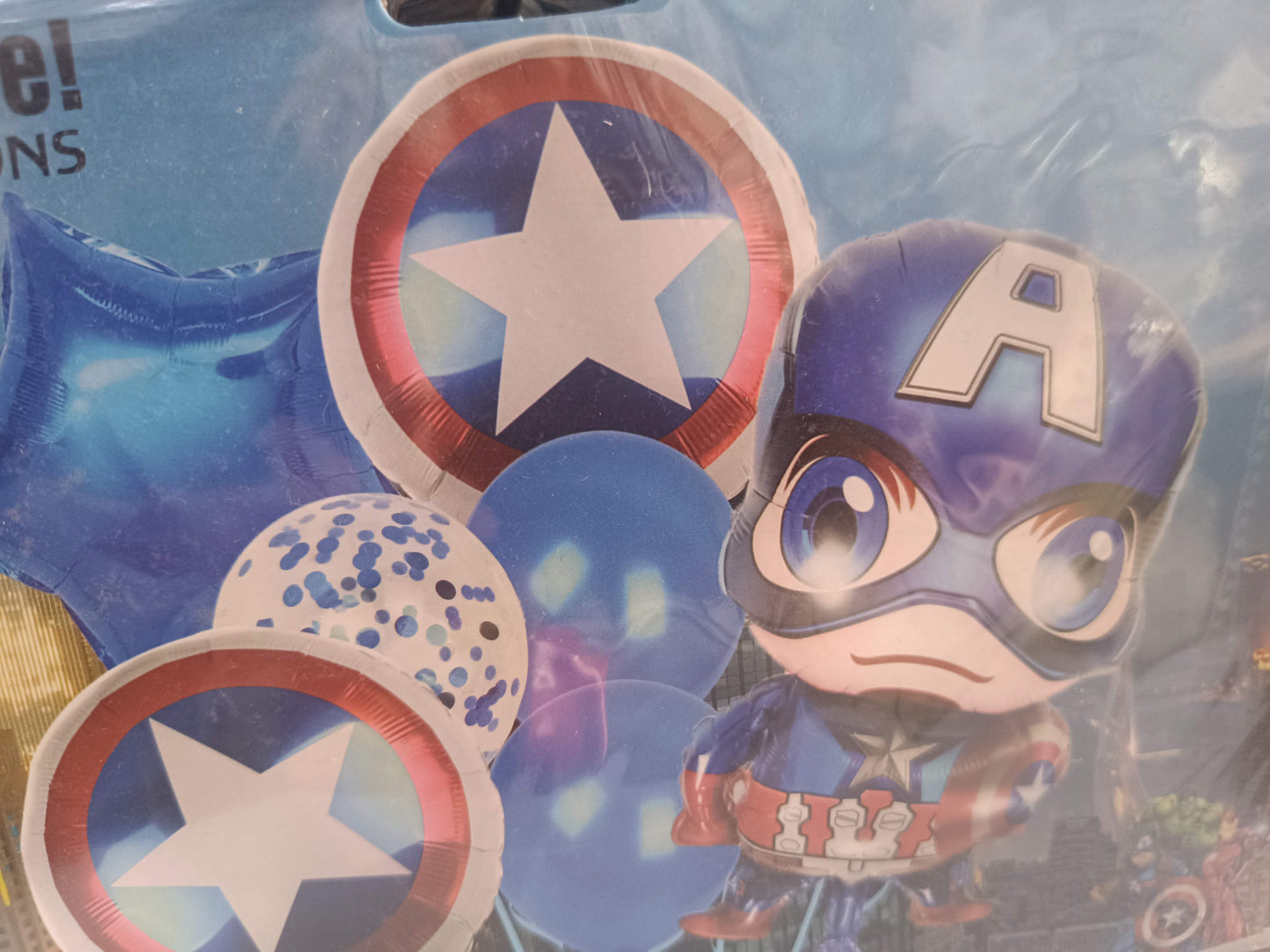 KIT 5 PIEZAS PERSONAJE CAPITAN AMERICA