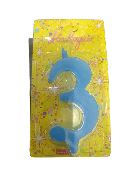 VELAS CERA AZUL