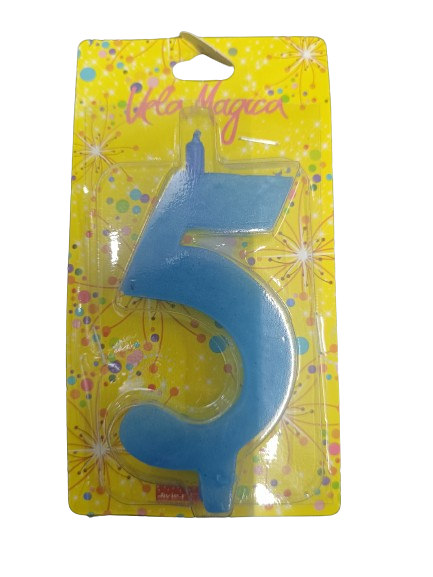 VELAS CERA AZUL