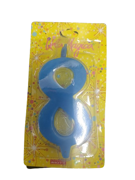 VELAS CERA AZUL