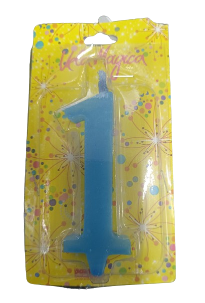 VELAS CERA AZUL