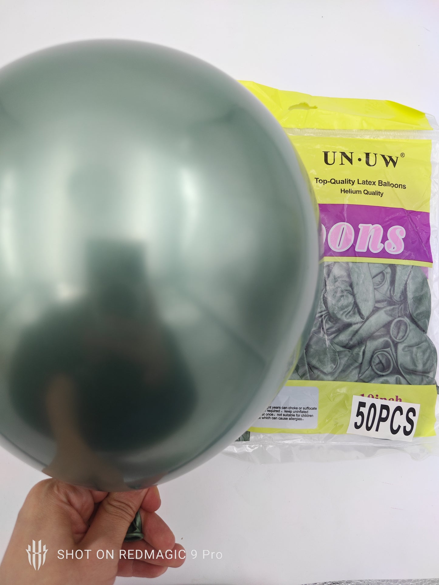 PROMOCIÓN GLOBO LATEX 10" CHROME VERDE OLIVO