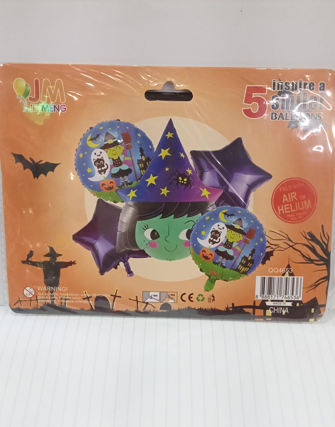 KIT 5 PIEZAS BRUJA HALLOWEEN