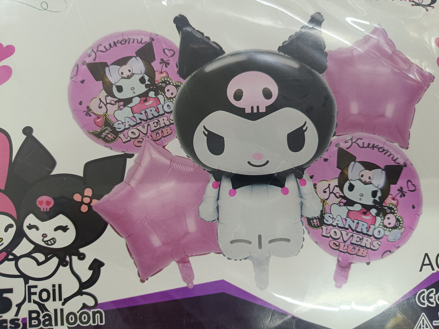 KIT 5 PIEZAS PERSONAJE KUROMI