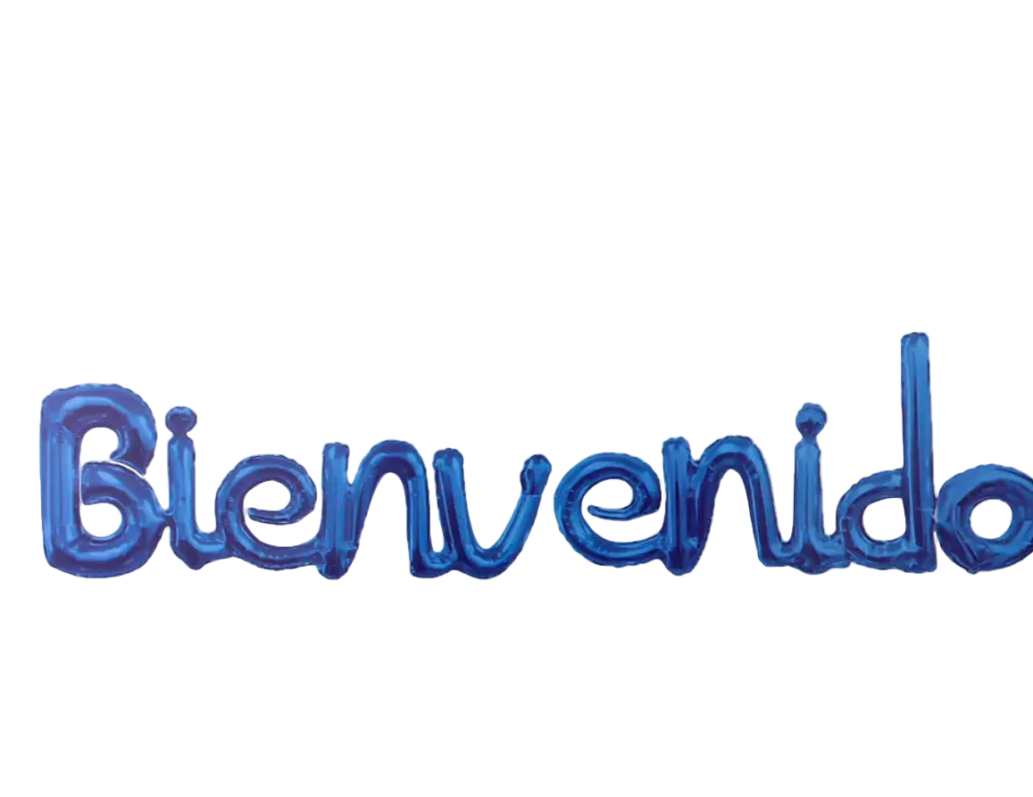 LETRERO CURSIVO FRASE BIENVENIDO