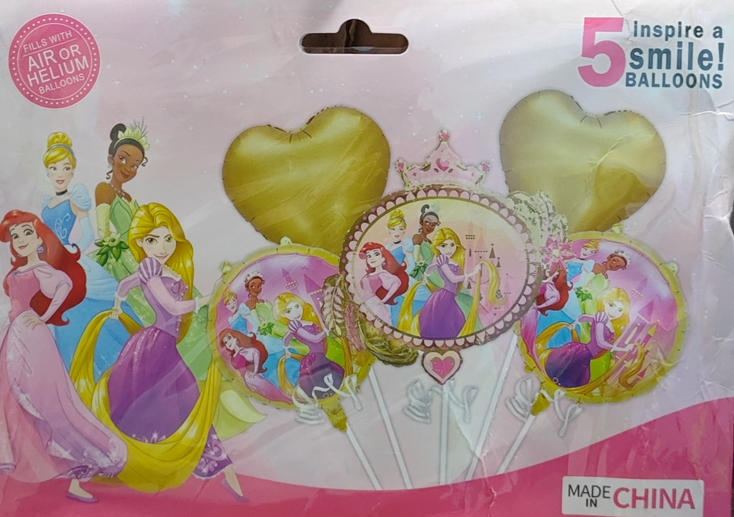 KIT 5 PIEZAS PRINCESAS