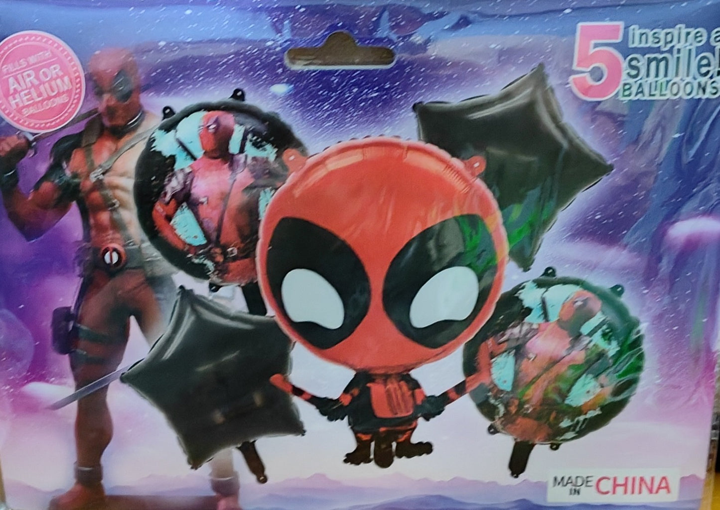KIT 5 PIEZAS DEADPOOL