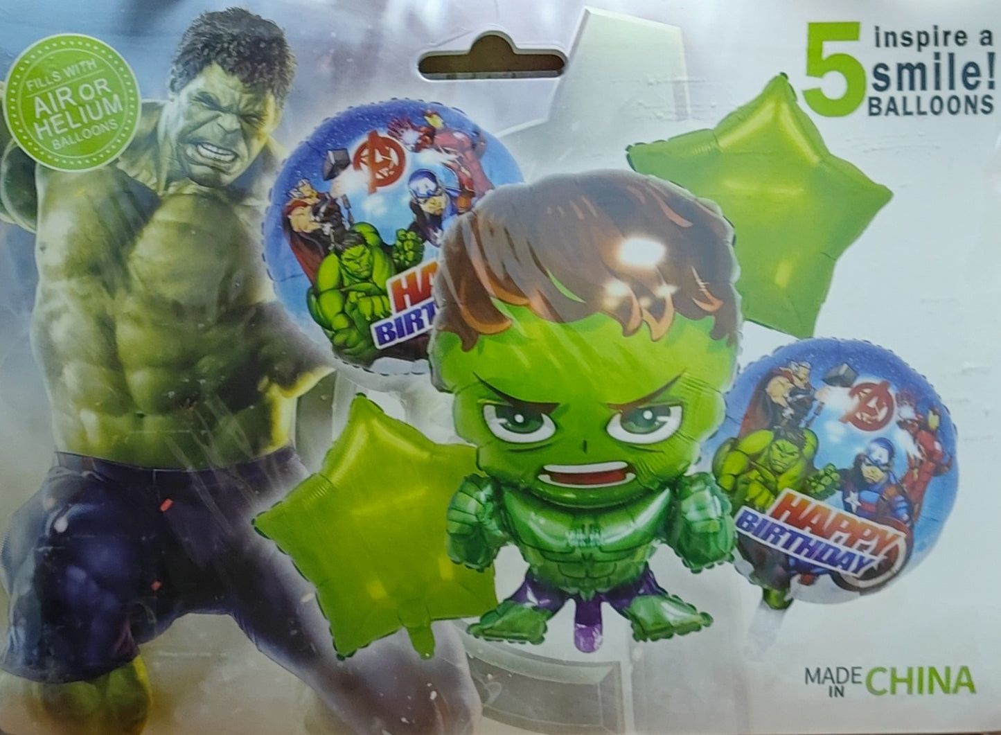 KIT 5 PIEZAS HULK