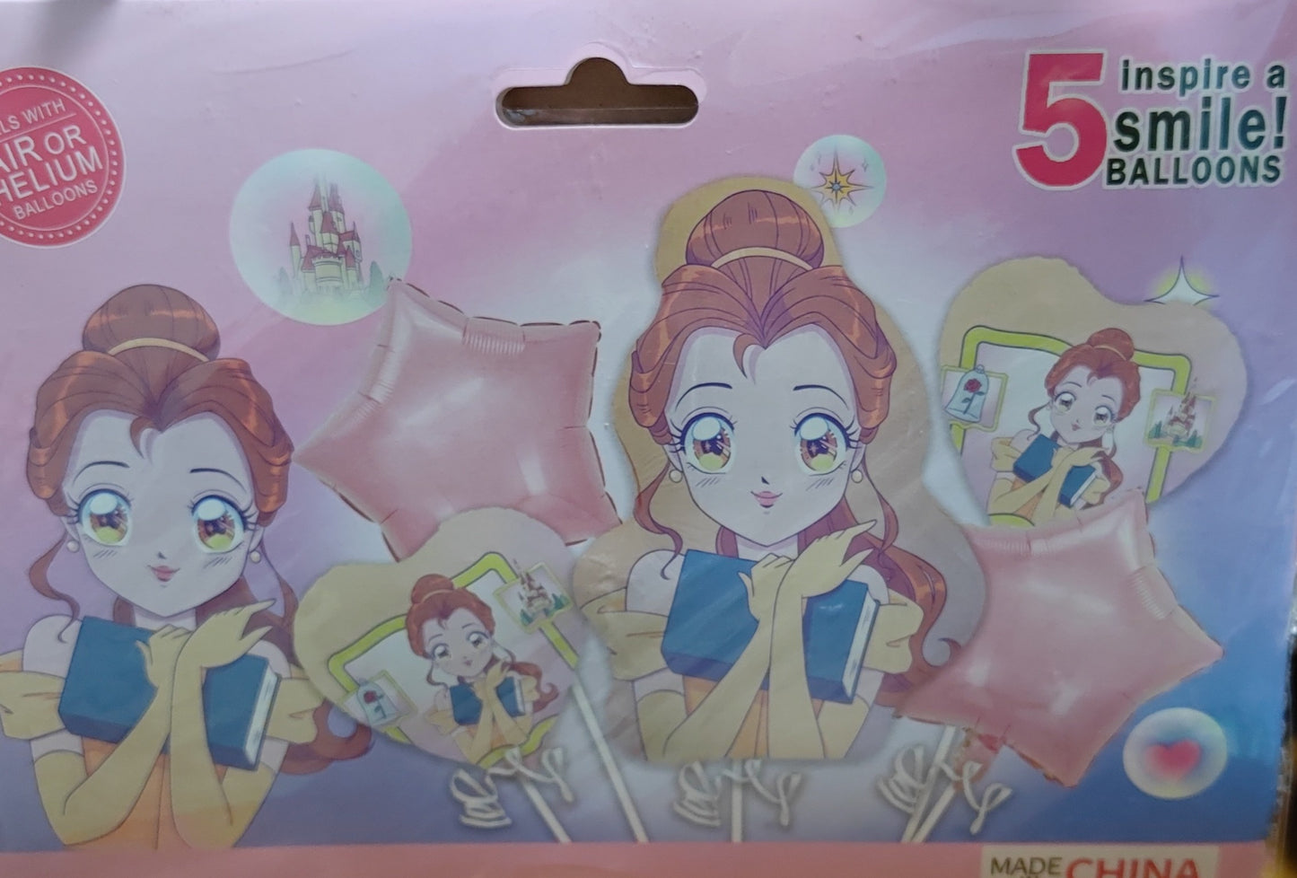 KIT 5 PIEZAS PRINCESA BELLA