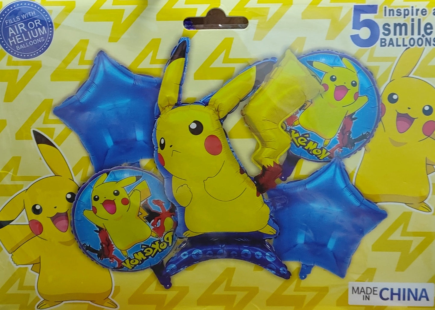 KIT 5 PIEZAS PICACHU